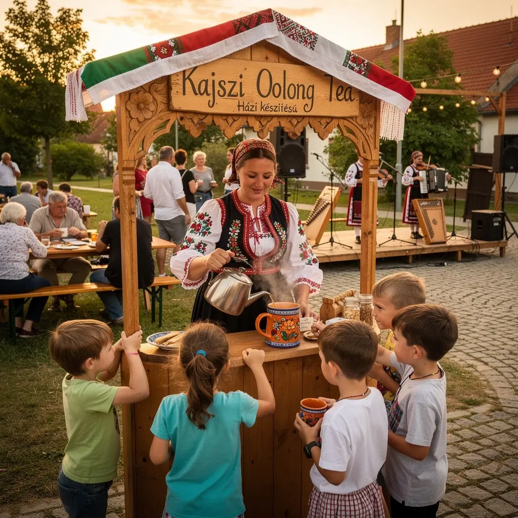 Közelkép az Oolong tea és sárgabarack aromájáról.