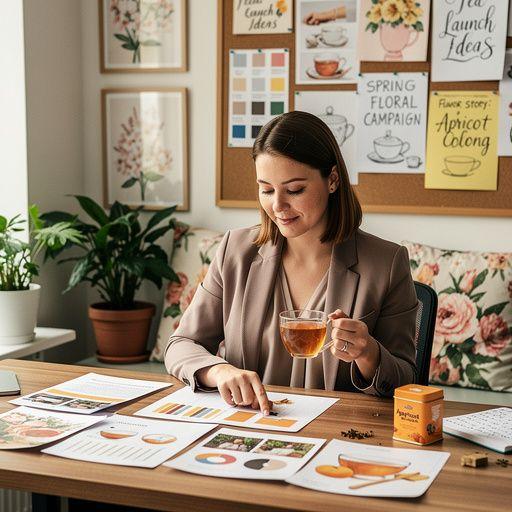 Sárgabarackdarabokkal díszített tea, amely gazdag ízélményt nyújt minden kortyban.